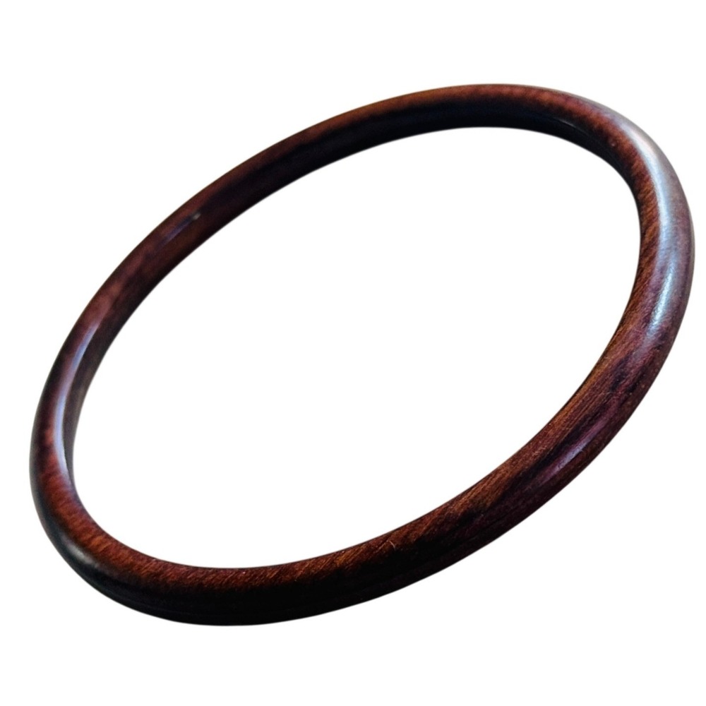 VTG Estate Wood brown Bakelite Bangle Bracelet Tested Art Deco slicer authentic